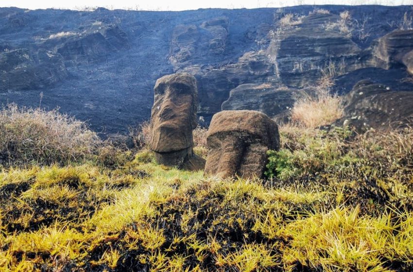  Incendio en Rapa Nui: Alcalde afirma que 20% de moais presentan daño “irrecuperable”