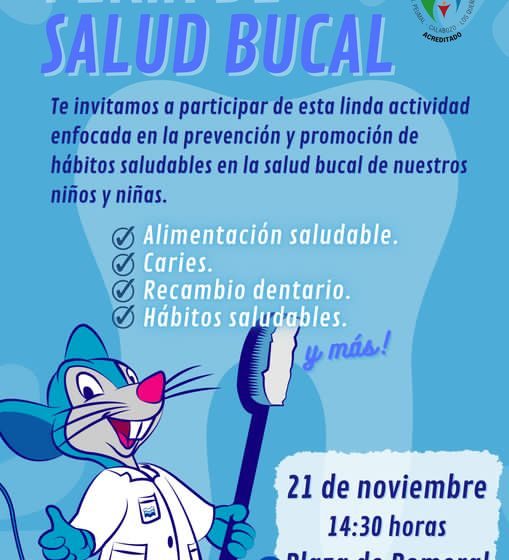  Te invitamos a participar de entretenida Feria de Salud Bucal para niños y niñas